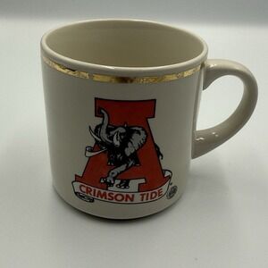 Vintage 1992 Alabama Crimson Tide Undefeated Season Mug‎ Gold Trim NCAA